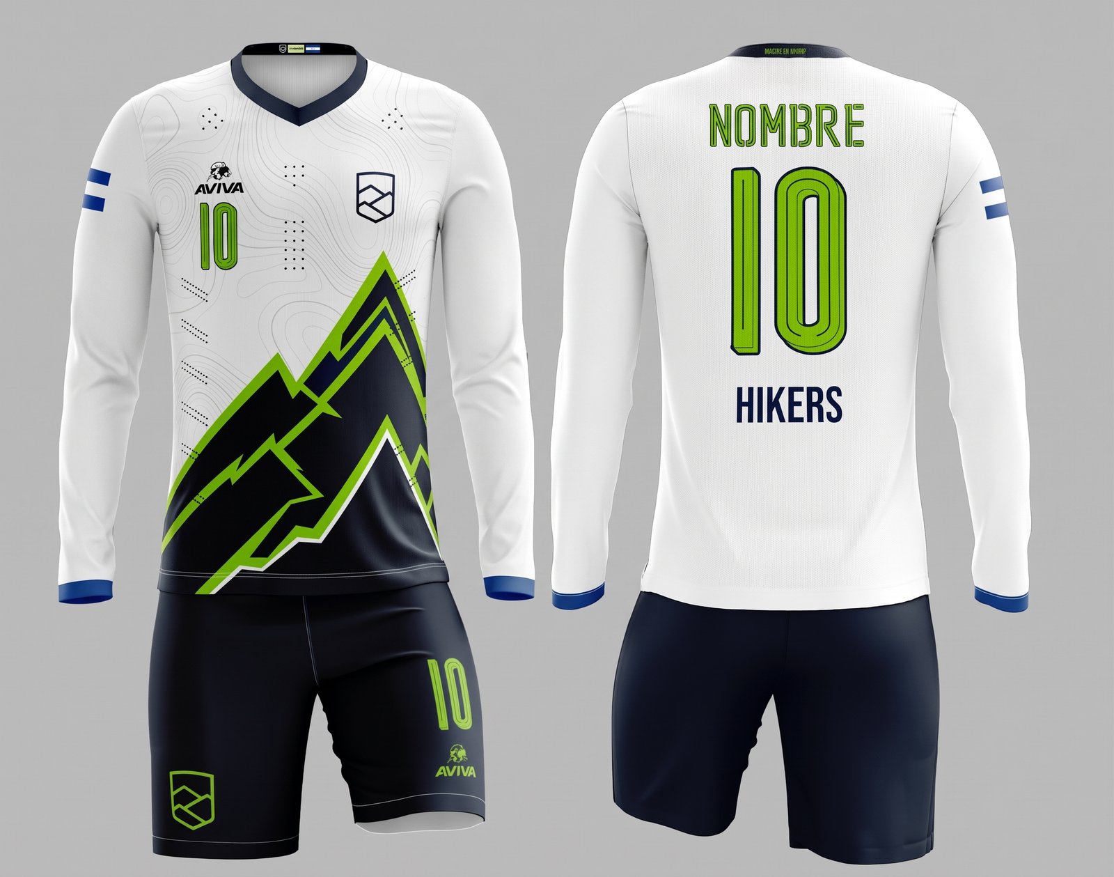 Uniforme Oficial de Fútbol Blanco manga larga