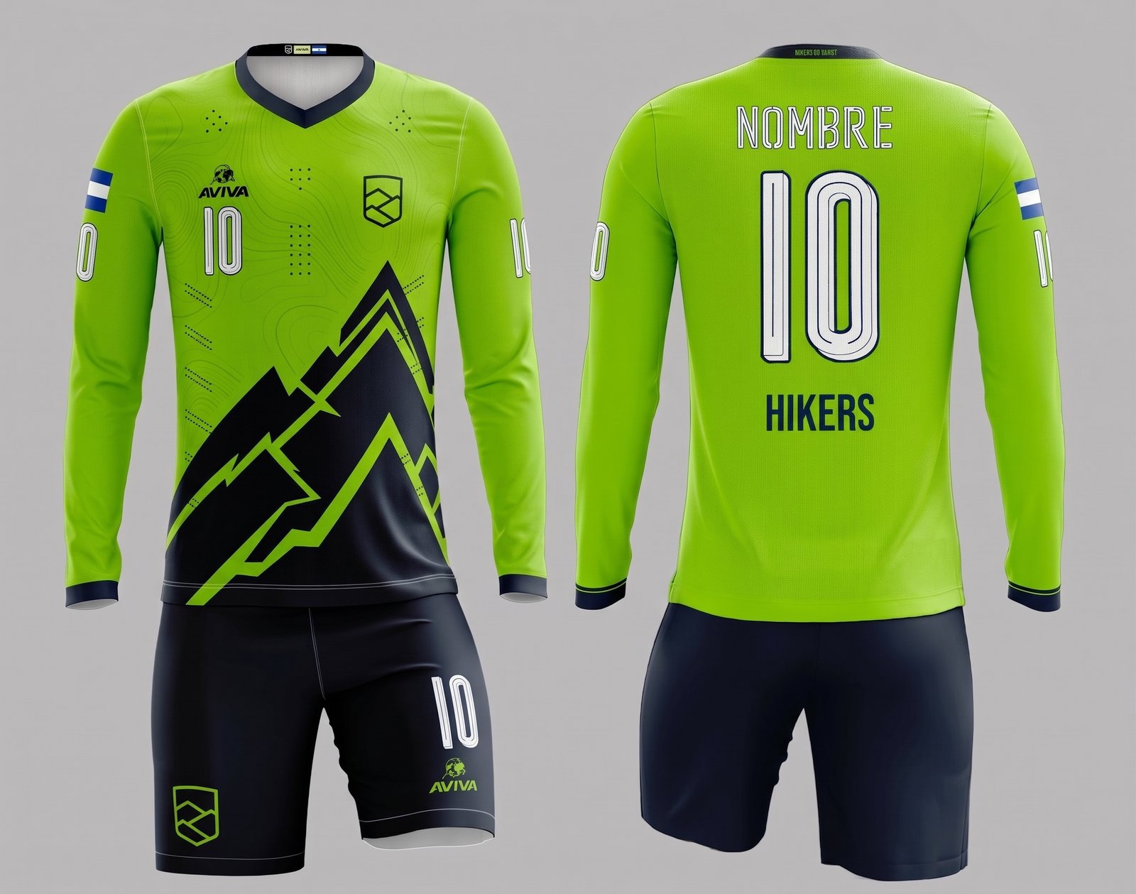 Uniforme Oficial de Fútbol Verde manga larga